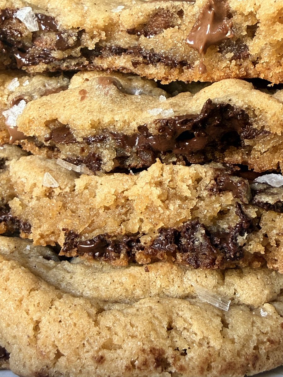 Baked by Yoga chocolate chip cookies